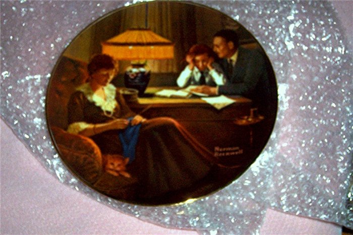 Norman Rockwell Limited Edition Collector Plate Father's Help