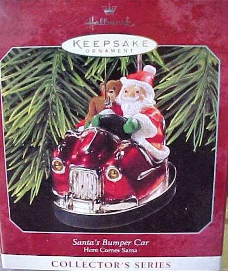 Santa's Bumper Car Here Comes Santa Hallmark Ornament 1998
