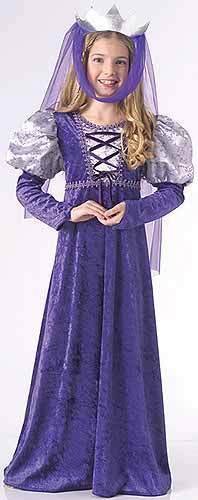 Renaissance Queen Medieval Child Costume SZ 8-10 NEW