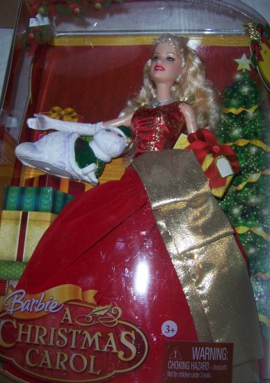 Barbie Christmas Carol Eden Starling Doll & Chuzzlewit Cat