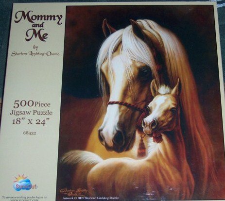 Mommy & Me Horse & Foal Puzzle 500 Pieces Palomino Horse