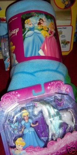 Cinderella & Horse Doll + Disney Princess Fleece Throw