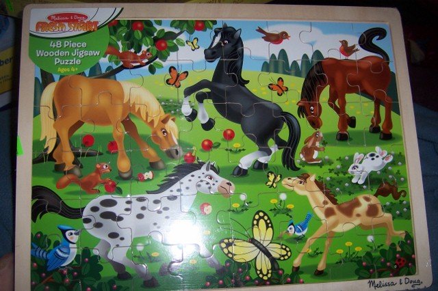 Melissa & Doug Wooden Horses Puzzle 48 Pieces NEW