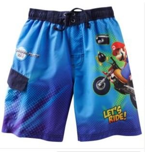 NEW NWT Wii MARIO KART BOYS SWIM TRUNKS SIZE 4