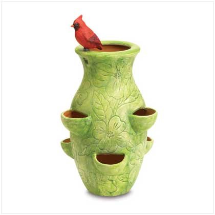 PLAYFUL BIRDS STRAWBERRY POT - 37727
