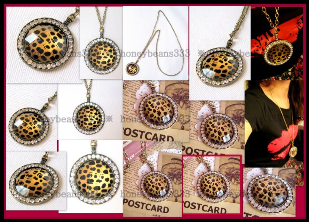 New Trendy Long Safari Leopard Animal Print Necklace 45