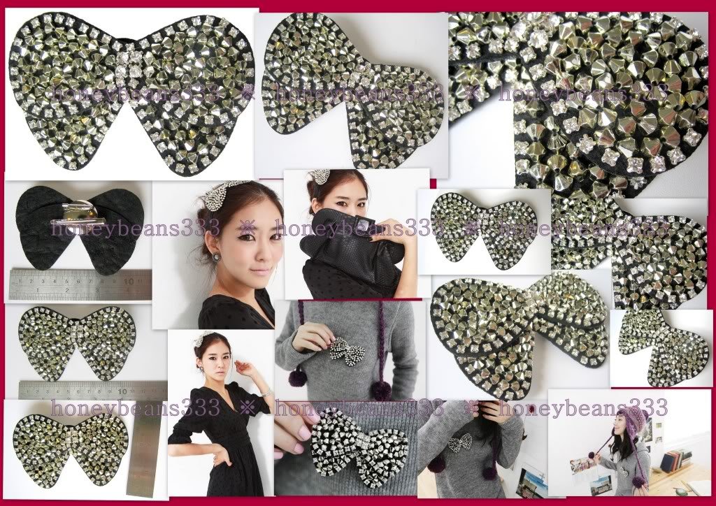 Handmade 2Way BowKnot Hair Clip Headband Pin Brooch 073