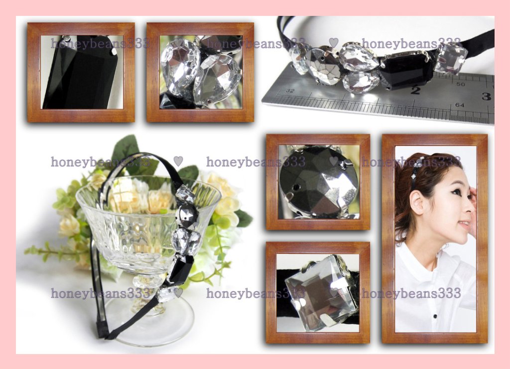 Handmade Acrylic Crystal HEADBAND Hairloop Hairband H1