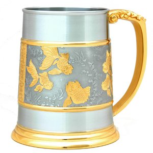 Gold Fish Tankard (Gold Trimmed - B) - G2219