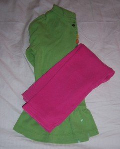 Gymboree LOTS OF DOTS Shirt Leggings PLAY 4T GUC FALL