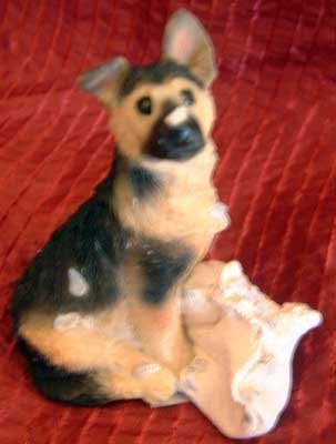Stone Critters Babies : German Shepherd: Who Me? : United Design