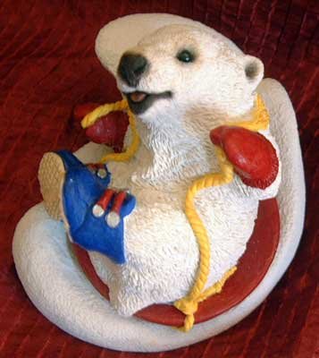Stone Critters : Polar Bear on Sled : United Design