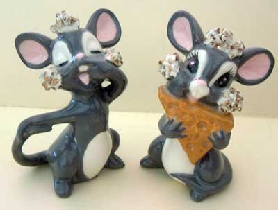Spaghetti MICE Pair Mouse Collectible Figurines Set