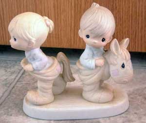 Precious Moments : How Can Two Walk Together Except They Agree : Enesco Porcelain