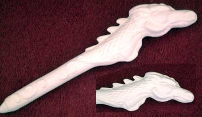 Ceramic Bisque DRAGON Fantasy Pipe High Detail