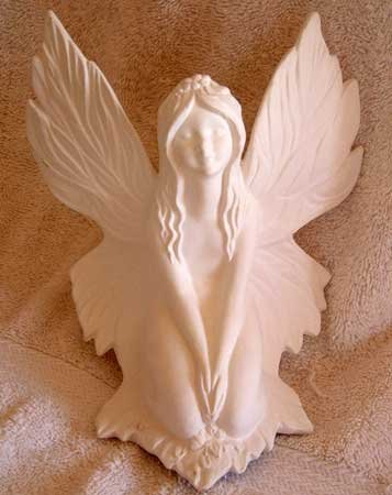 Ceramic Bisque FAIRY Beautiful Detail Large Fantasy