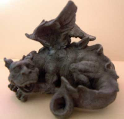 GARGOYLE Computer Monitor / TV Topper #2 Fantasy Goth Gothic