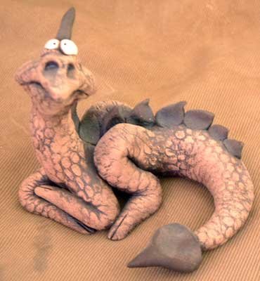 Loch Ness Monster NESSIE Nesse Nessy OOAK Clay Ceramic Sculpture