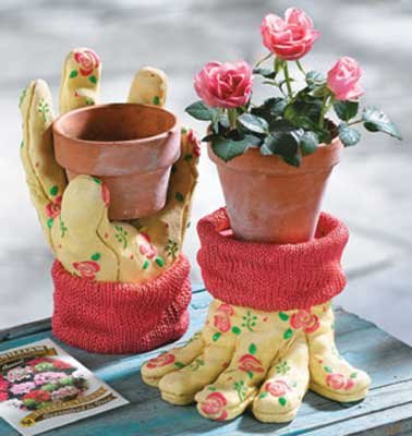 Gardener's GLOVES Pot Holders Yard Garden Home Decor