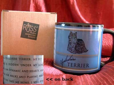 YORKSHIRE TERRIER Dog Russ Coffee Tea MUG Cup NIB