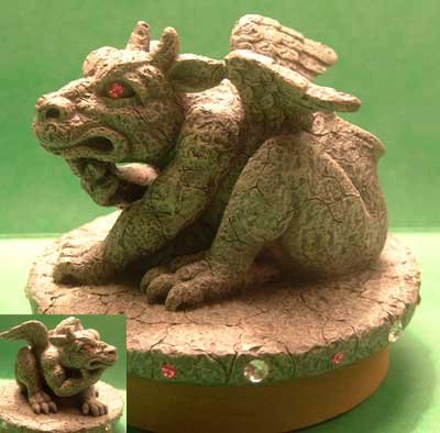 Dragon GARGOYLE Candle Jar Fantasy Topper -NIB- Our America