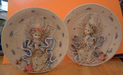 Mini Angel Plate Plates Set Lot of 2 NEW