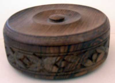 Wooden Carved Mint IndiaCondition Trinket Box