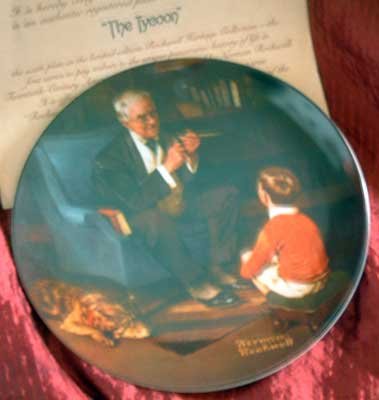 'The Tycoon' Norman Rockwell LMT ED Collector Plate