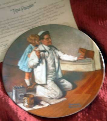 'The Painter' Norman Rockwell LMT ED Collector Plate