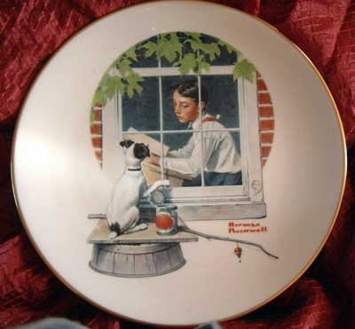 Norman Rockwell Collector Plate Danbury Mint 'Daydreaming'