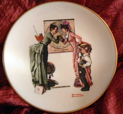 Norman Rockwell Plate Danbury Mint 'Back to School'