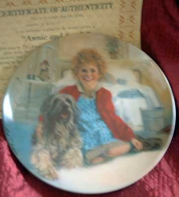 'Annie & Sandy' Bradford Exchange LMT ED Collector Plate