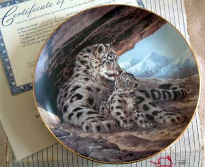 'Snow Leopard' Wildlife Society LMT ED Collector Plate