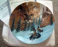 'Canyon of the Cat' Hidden Image Bradford Exchange Collector Plate