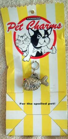 Cat or Dog Pet CHARM FISH Red Eye Collar Tag