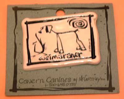 Weimaraner Cavern Canine Dog Breed Stoneware Ceramic Clay Jewelry Pin McCartney - NEW