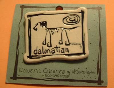 Dalmatian Cavern Canine Dog Breed Stoneware Ceramic Clay Jewelry Pin McCartney - NEW