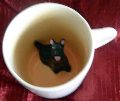 Spademan Pottery Mug Collectible SALE! : Scottish Terrier Peek-A-Boo : NEW