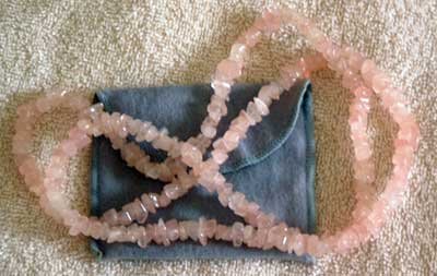 Genuine Rose Quartz 36'' Strand Necklace