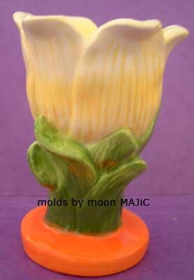 SILICONE MOLD TULIP Flower Pillar Candle Soap Resin Molds