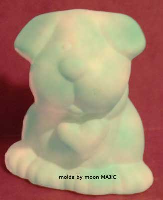 Puppy DOG HEART Tag Novelty Animal SILICONE Candle Soap Resin Plaster Cement MOLD