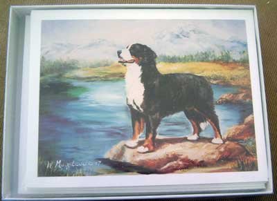 Bernese Mountain Dog #2 Dog Notecards Envelopes Set - Maystead - NEW