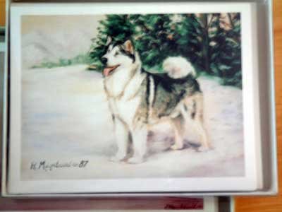 Alaskan Malemute #6 Dog Notecards Envelopes Set - Maystead - NEW