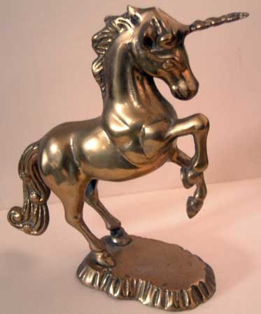 Unicorn Fantasy Solid Brass Vintage Figurine