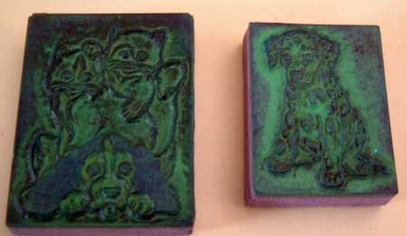 Rubber Stamp Dog Cat Set of 2 Craft UnMounted