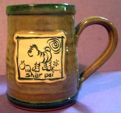 Shar Pei Cavern Canine Dog Breed Ceramic Clay Mug Cup McCartney - NEW