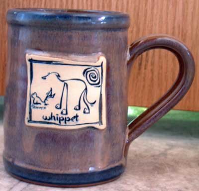 Whippet Cavern Canine Dog Breed Ceramic Clay Mug Cup McCartney - NEW