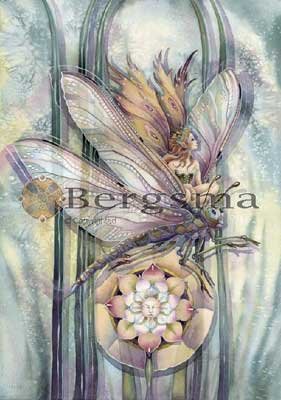 Jody BERGSMA Art FAIRY Print : Dragon Rider