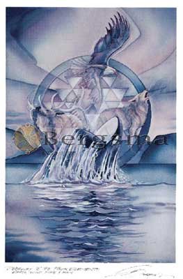 Jody BERGSMA Art Card Print : Doorway to the Four Elements Earth Air Fire Rain