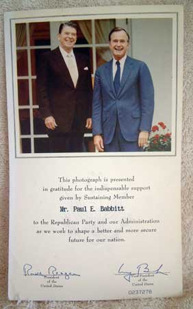 VINTAGE PHOTOGRAPH 12 : President Reagan & Bush Publicity Photo
